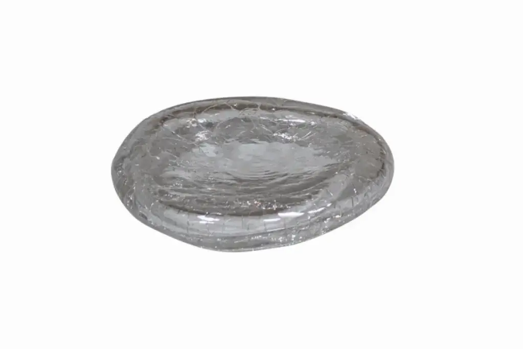 Crackled Glass Pillow Plate 15,7 X 3,2 Cm