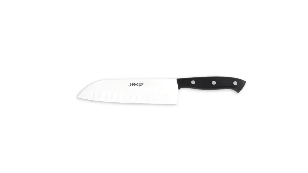 Cuchillo Santoku Premium Chef Forjado Negro / Blanco 18 Cm.