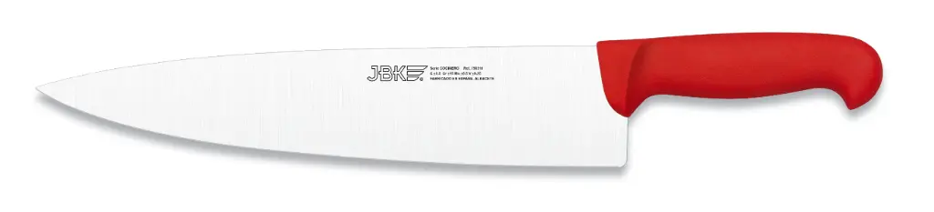 Cuchillo Cocinero Inyectado Rojo 28 Cm.