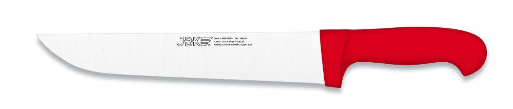 Cuchillo Carnicero Inyectado Rojo 25 Cm.