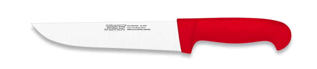 Cuchillo Carnicero Inyectado Rojo 18 Cm.