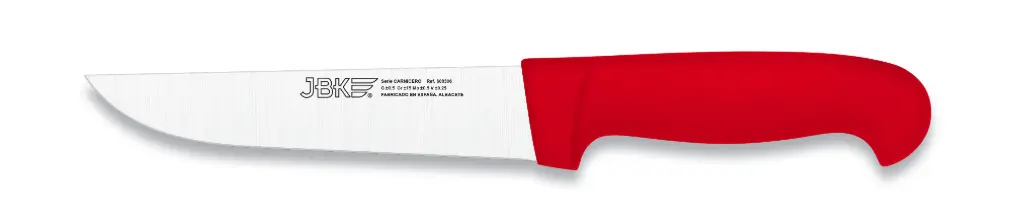 Cuchillo Carnicero Inyectado Rojo 15 Cm.