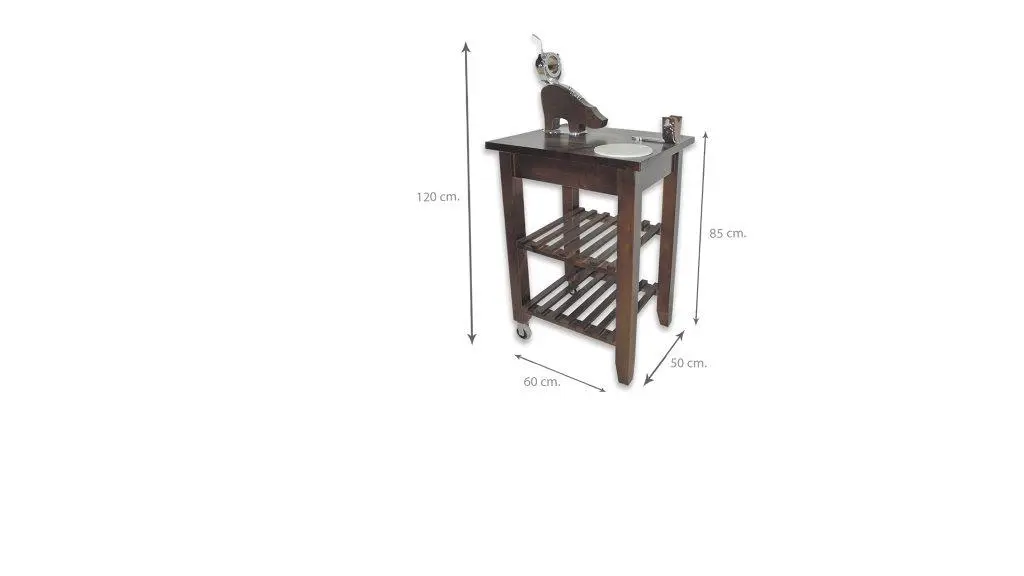 Mesa Jamonera Soporte Cerdito 50X60X85 Cm.