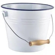 Cubo Degustacion Enamel Filo Azul 22X18.6 Cm.