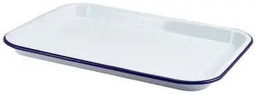 Fuente Rectang. Enamel Filo Azul 33.5X23.5X2