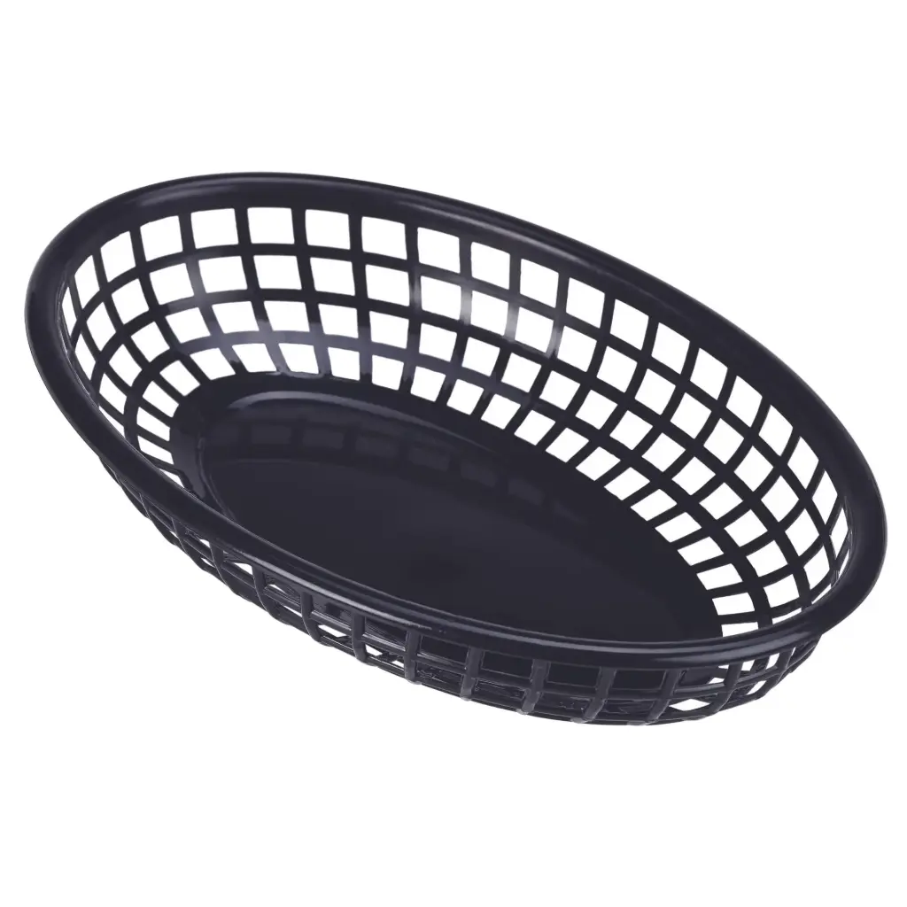 Cesta Fast Food Negra 23.5X15.4 Cm.