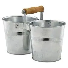 Cubo Degustacion Galvanizado Doble 12 Cm.