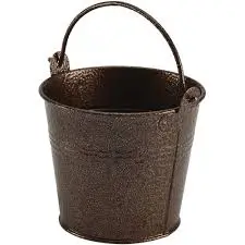 Cubo Degustacion Galvanizado Cobre 10X9 Cm.