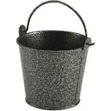 Cubo Degustacion Galvanizado Plata 10X9 Cm.