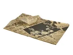 Papel Antigrasa Marron Newspaper 35X25 Cm.