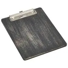 Porta Menu Madera Clip Negro A5 18.5X24.5 Cm.