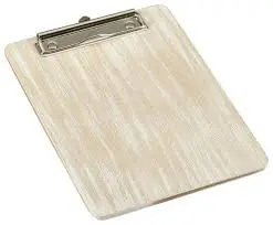 Porta Menu Clip Madera Blanco A5 18.5X24.5 Cm
