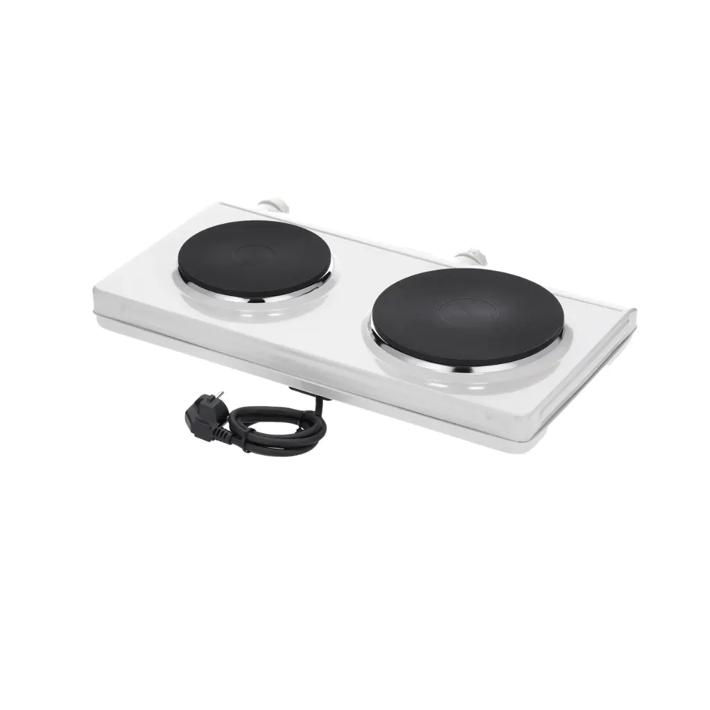 Hornillo Electrico Doble Blanco 1500 W. Dk 1042