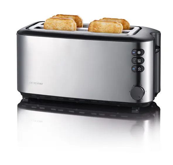 TOSTADOR ELECTRICO INOX. DOBLE 4 TOSTADAS 1400 W.