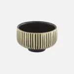 Bol Nara Relieve Bicolor Blanco Negro 8X5 Cm.
