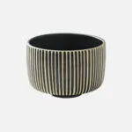 Bol Nara Relieve Bicolor Blanco Negro 9,7X6,7 Cm.