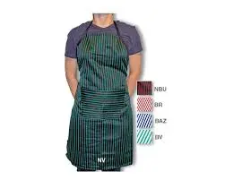 Delantal Tela Verde/Blanco 94 Cm.