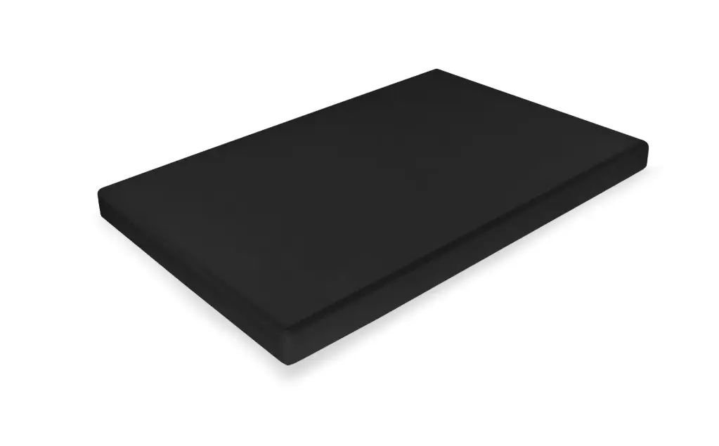 Tabla Polietileno De 30X20X1 Negra, Con Gomas
