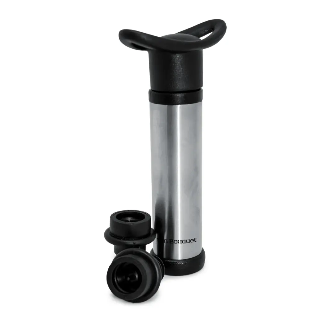 Zz26 Bomba Vacio Vino Inox. Con 2 Tapones