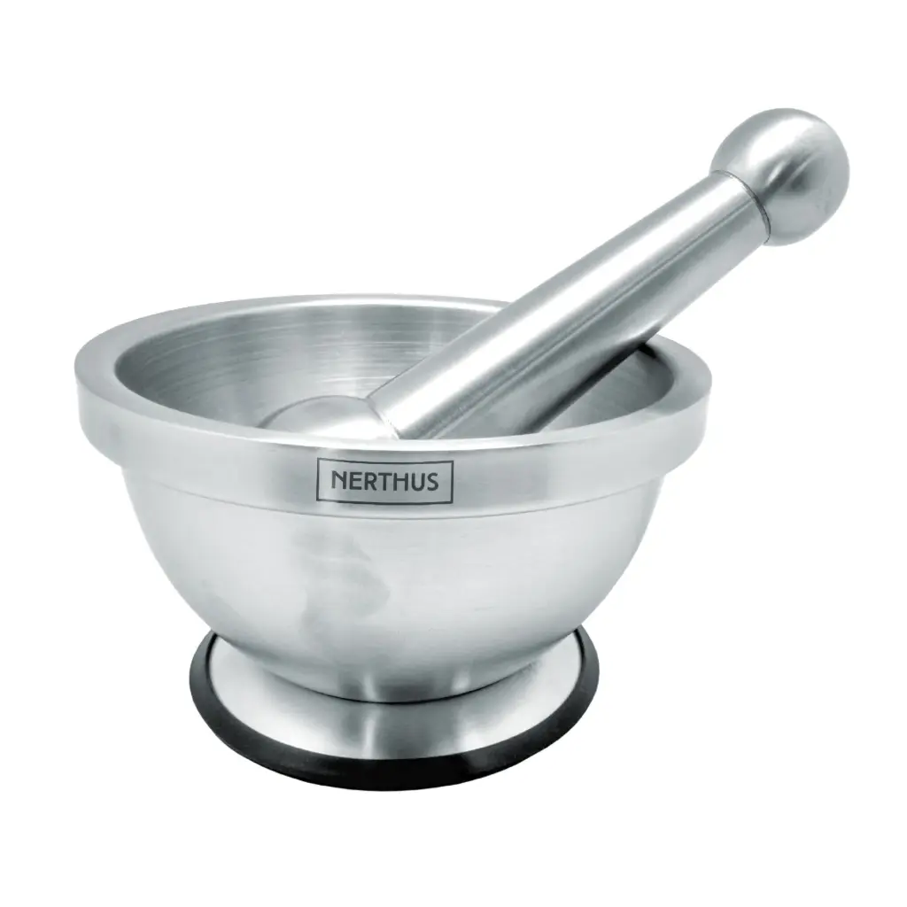 Mortero Inox.