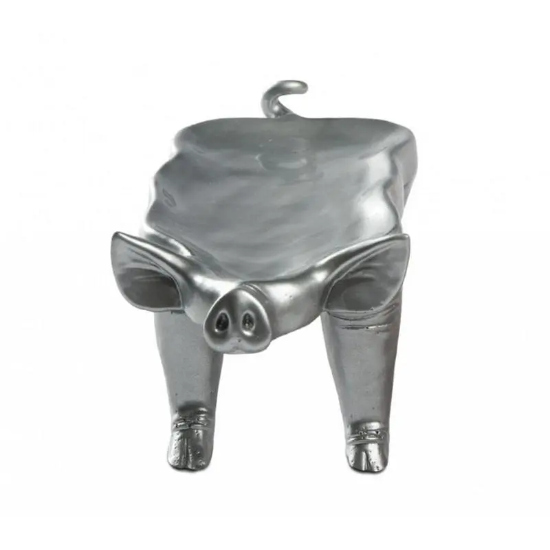 Plato Porky Resina Silver