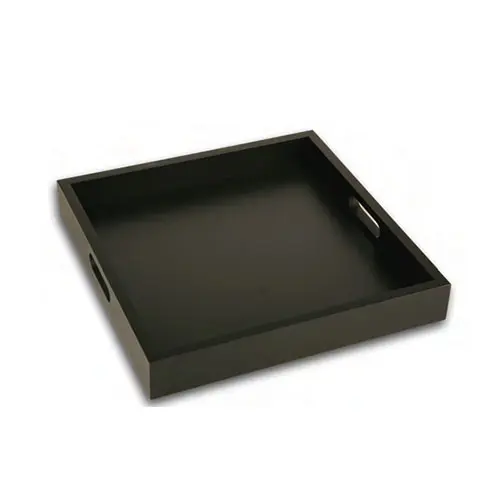 Bandeja Room Service Wengue Con Asas 25X25 Cm.