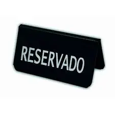 Reservado Pvc Engomado Negro 11X6 Cm.