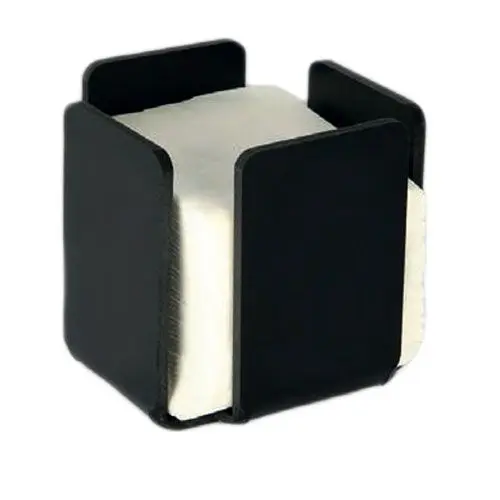 Servilletero Cuadrado Negro 10,5X10,5X10 Cm.