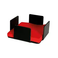 Servilletero Cuadrado Negro 10,5X10,5X6 Cm.