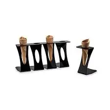Zz26 Soporte 3 Conos Metacrilato Negro