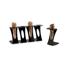 Zz26 Soporte 4 Conos Metacrilato Negro