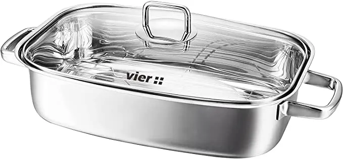 Rustidera Inox. C/Tapa Vier 35X24X10 Cm.