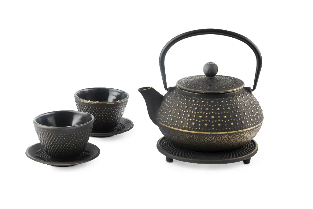 Tetera Hierro Fundido Hakone Con Tazas 0,8 L.