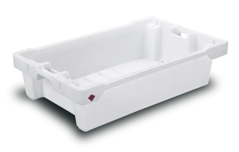 Cubeta Manutencion Apilable Y Encajable Con Drenaje Blanca 35 L. 80X45X19 Cm.