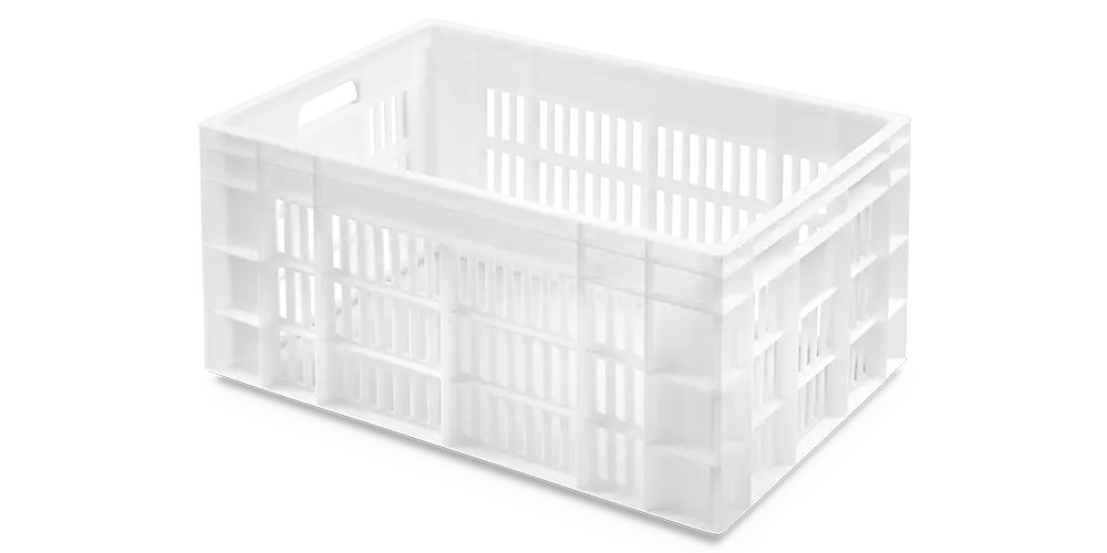 Cubeta Manutencion Ranurada Fondo Liso Blanca 60 L. 60X40X30 Cm.
