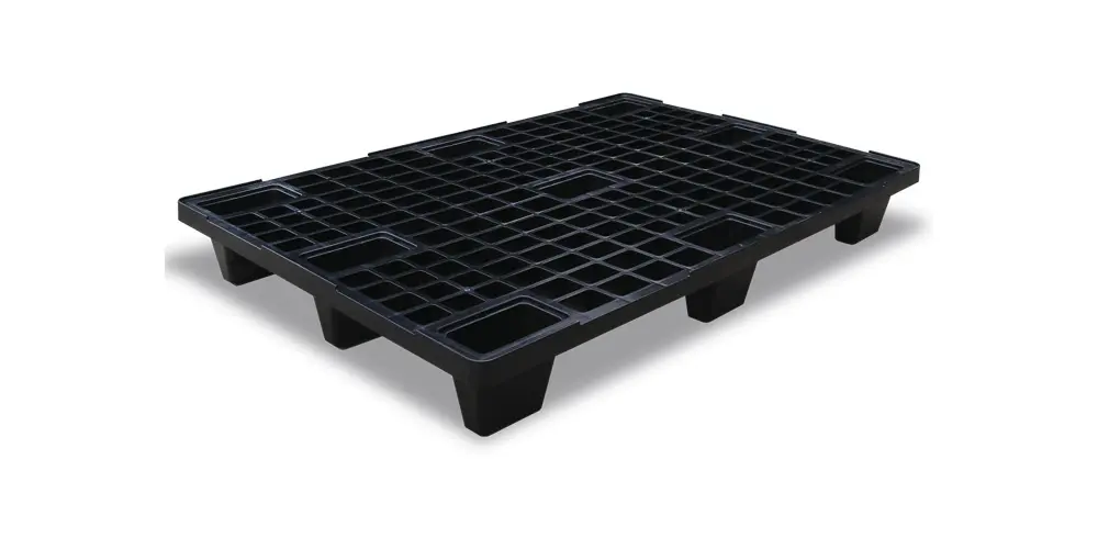 Palet Ranurado Encajable Negro 120X80X14,5 Cm.