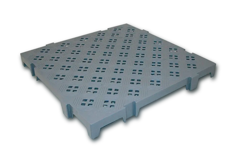 Tarima Antideslizante Encajable Gris 50X50X2,5 Cm.