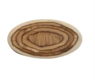 DLR Fuente Oval Madera 20x16 cm.