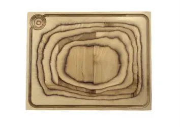 DLR Fuente Rectangular Madera Trinche 36x29 cm.