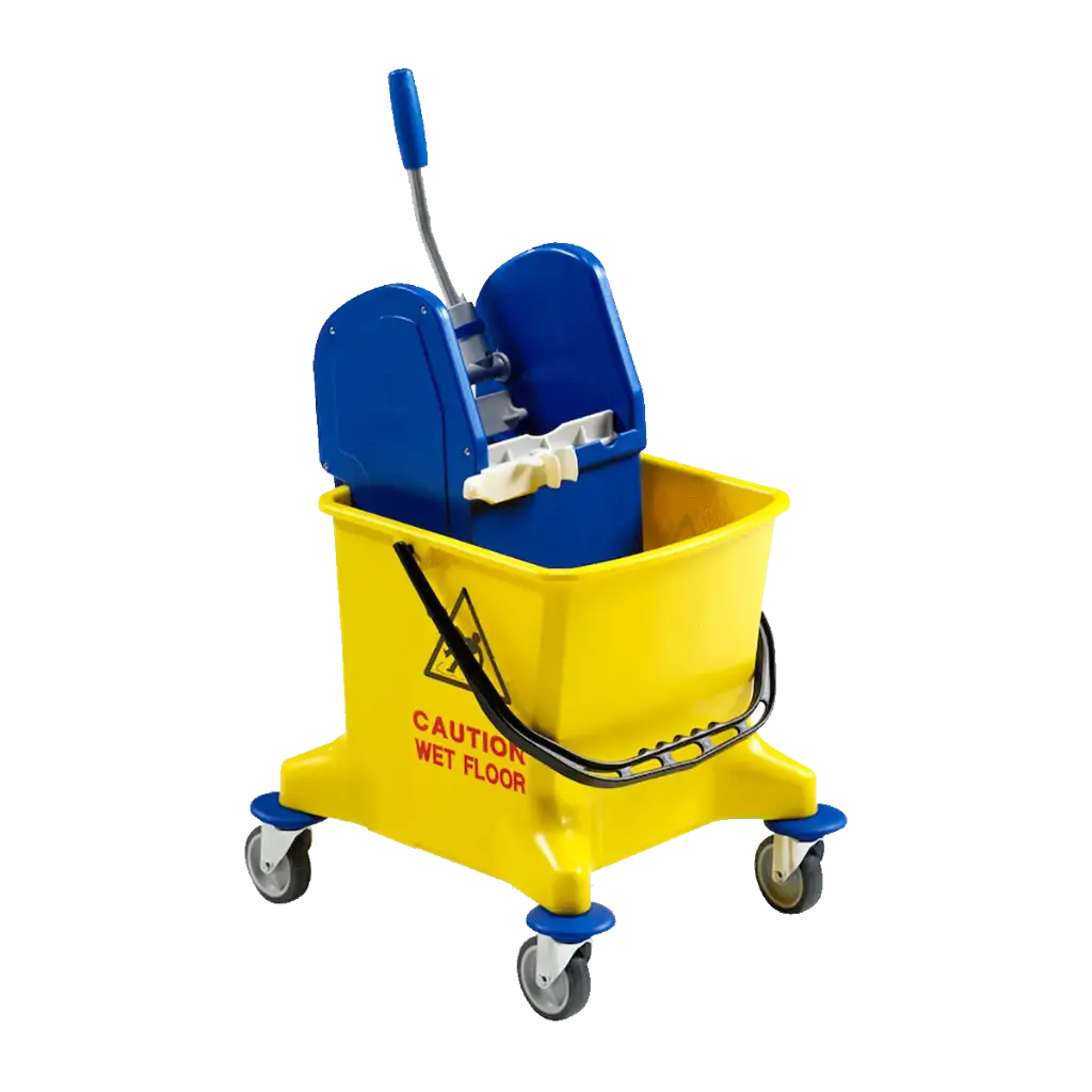 Cubo Fregona Simple Con Ruedas Y Prensa 25 L.