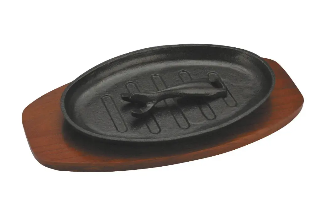 Fuente Oval Hierro B/Madera 305X190 Mm.