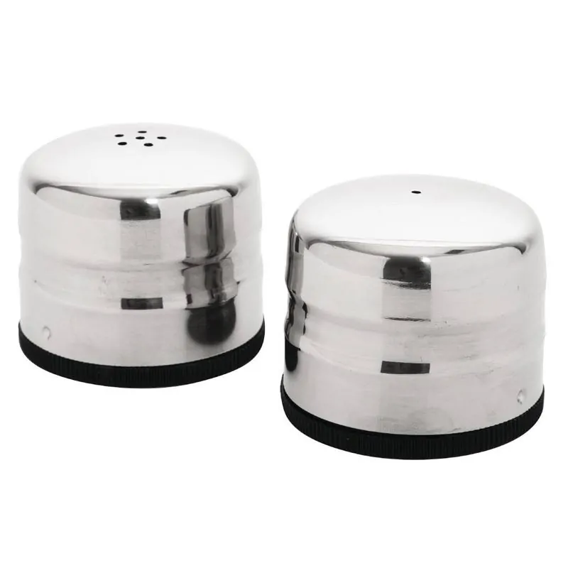 Juego Salero/Pimentero Jumbo Inox. 6X6 Cm.