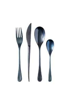 Tenedor Postre Queen Titanium Dark Blue
