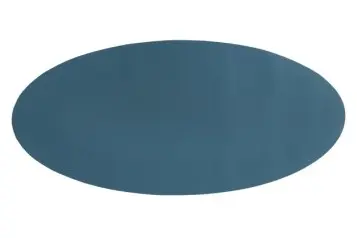 Centro De Mesa Simil Piel Oval Azul 70X33 Cm.