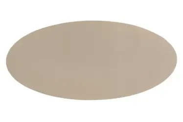 Centro De Mesa Simil Piel Oval Gris Pardo 70X33 Cm.