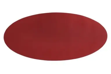 Centro De Mesa Simil Piel Oval Rojo 70X33 Cm.