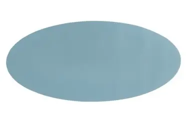 Centro De Mesa Simil Piel Oval Turquesa 70X33 Cm.