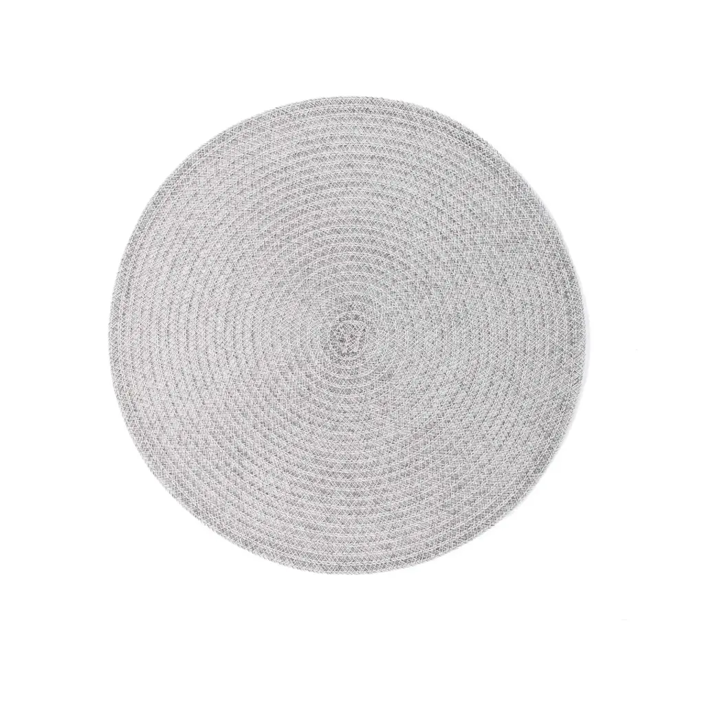 Mantel Individual Melange Gris Pardo Redondo 38 Cm.