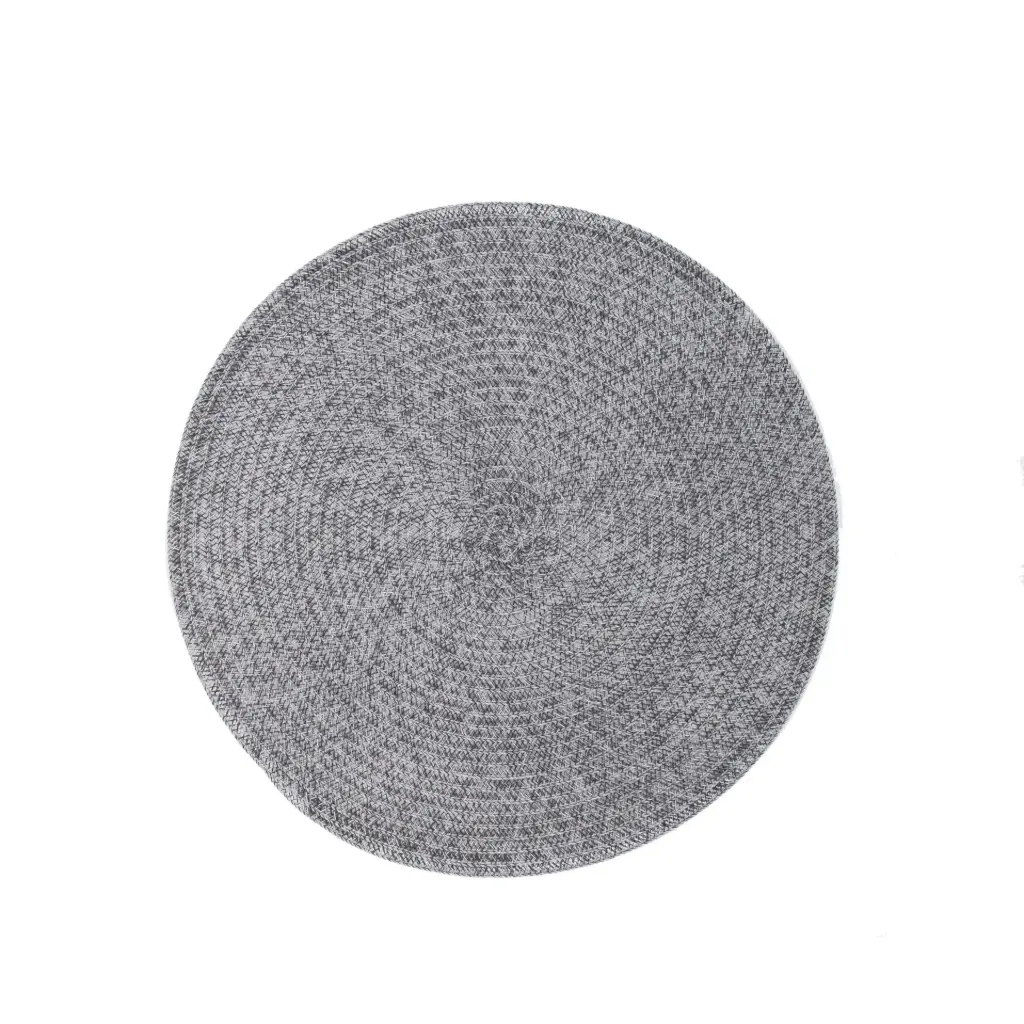 Mantel Individual Melange Plata Redondo 38 Cm.