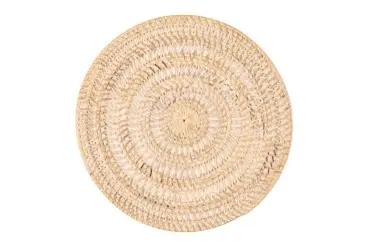 Mantel Individual Rattan Blanco Espiral 36 Cm.